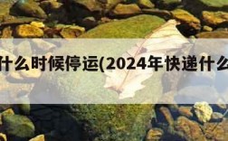 顺丰什么时候停运(2024年快递什么时候停)