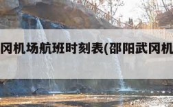 邵阳武冈机场航班时刻表(邵阳武冈机场航班信息)