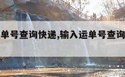 输入运单号查询快递,输入运单号查询快递圆通快递