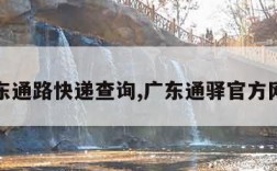 广东通路快递查询,广东通驿官方网站