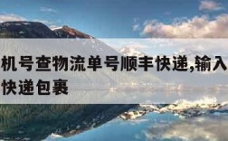 输入手机号查物流单号顺丰快递,输入手机号查顺丰快递包裹