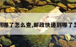 快递到哪了怎么查,邮政快递到哪了怎么查