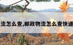 邮政物流怎么查,邮政物流怎么查快递取件码